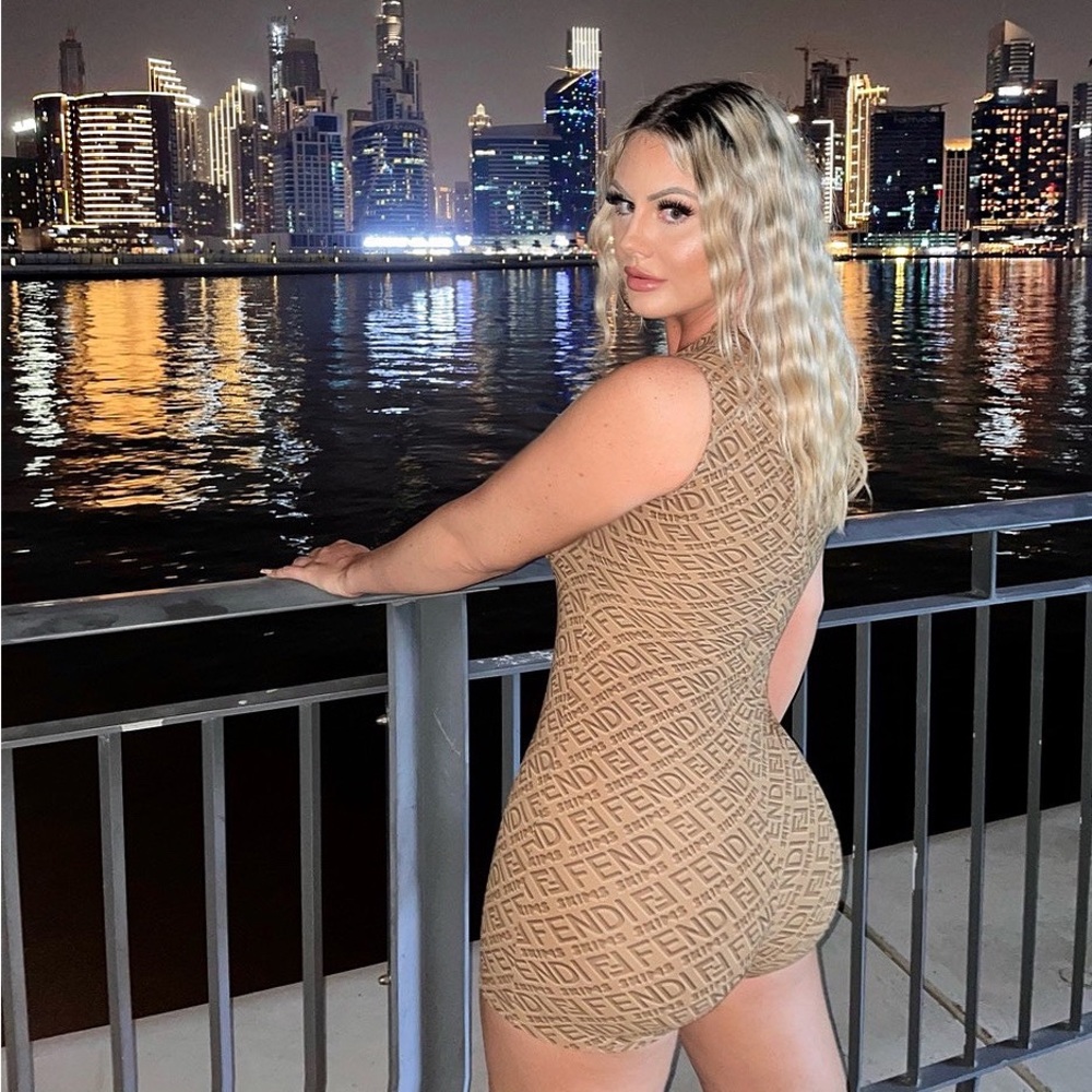 Fendi X Skims brown romper